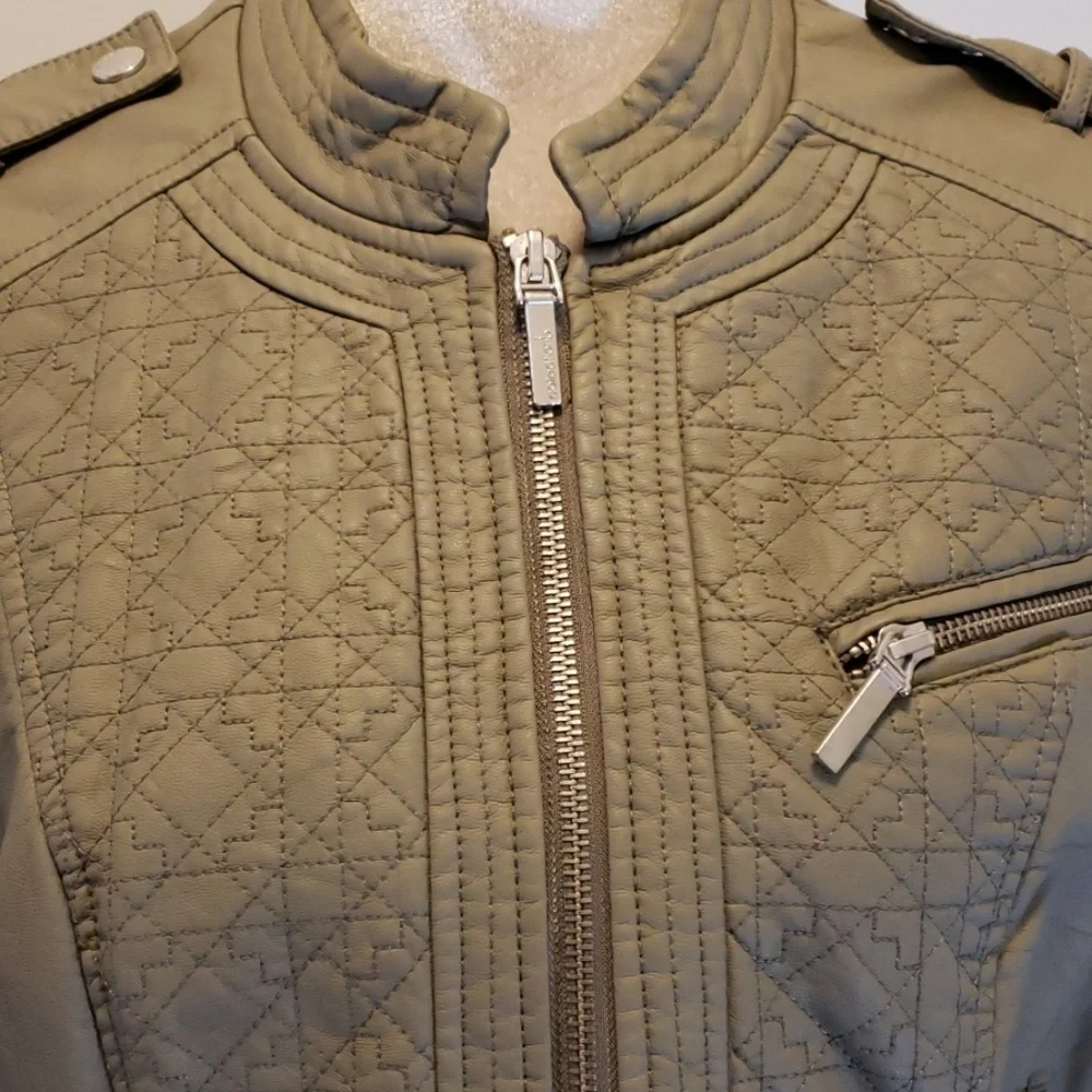 CollectionB by Bernardo Vegan Faux Leather Moto Jacket XL EUC